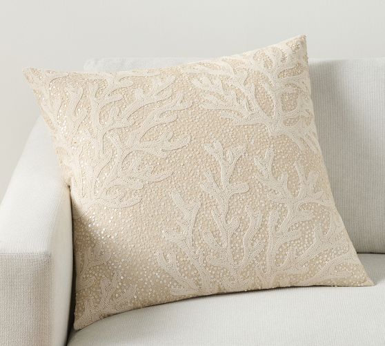 Sand Bar Coral Shimmer Pillow Cover