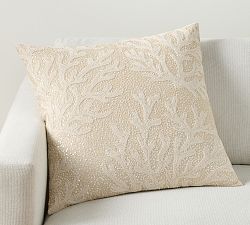 Sand Bar Coral Shimmer Pillow Cover