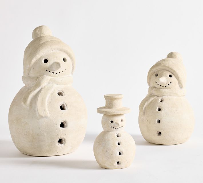 Terracotta Snowman | Pottery Barn