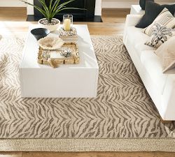 Zebra Hand-Knotted Wool Rug