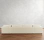 Carmel Slim Arm Wood Base Double Chaise Sectional (139"&ndash;171")