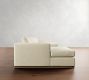 Carmel Wide Arm Wood Base Double Chaise Sectional (144"&ndash;176")