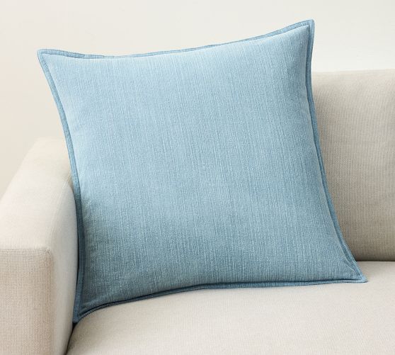 Denim Flange Pillow Cover