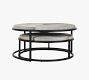 Veka Round Hair on Hide Nesting Coffee Tables (34"-41")