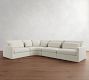 Westwood Slim Arm Deep Seat Slipcovered 4-Piece Curved Wedge Sectional (148")