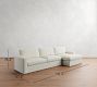Westwood Square Arm Slipcovered Chaise Sectional (131"&ndash;149")
