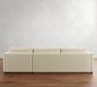 Carmel Slim Arm Wood Base Chaise Sectional (107"&ndash;129")