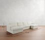 Westwood Square Arm Slipcovered Double Chaise Sectional (174"&ndash;186")