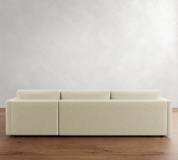 Carmel Slim Arm Chaise Sectional (107"&ndash;129")