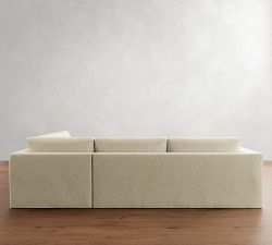 Carmel Wide Arm Slipcovered Return Bumper Sectional (113"&ndash;125")
