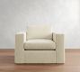 Carmel Wide Arm Slipcovered Swivel Chair