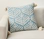 Fern Embroidered Tassel Pillow Cover