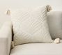 Fern Embroidered Tassel Pillow Cover