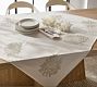 Coral Shimmer Embroidered Cotton Table Throw