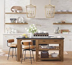Maison Leather Low Back Swivel Bar &amp; Counter Stools