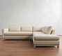 Jake Tufted Seadrift Wood Base Return Bumper Sectional (110")