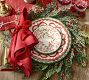Holiday Sentiment Embroidered Cotton Table Runner
