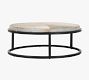 Veka Round Hair on Hide Nesting Coffee Tables (34"-41")