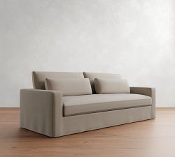 Westwood Square Arm Deep Seat Slipcovered Sofa (65"&ndash;125")