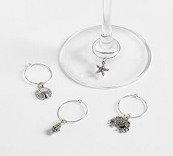 Coastal Wine Charms - Mixed Set of 4