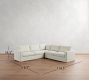 Westwood Square Arm Slipcovered 3-Piece L-Shaped Sectional (117")