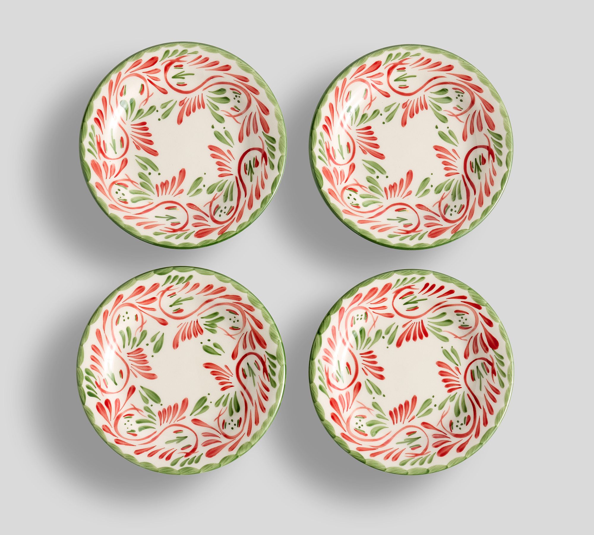 Puebla Multi Porcelain Appetizer Plates - Set of 4