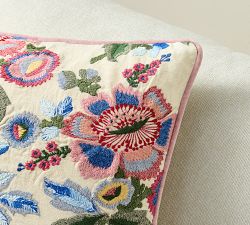 Maddie Floral Embroidered Pillow Cover