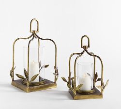 Botanical Forged-Iron Lantern