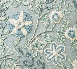 Kaia Floral Vine Embroided Pillow Cover