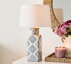 Langley Squared Ceramic Table Lamp (25")