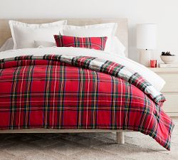 Stewart Plaid Flannel Reversible Comforter Sham