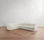 Westwood Slim Arm Slipcovered 4-Piece Curved Wedge Sectional (148")