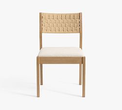 Open Box: Newport Woven Dining Chair - Boucle Oatmeal, Seadrift