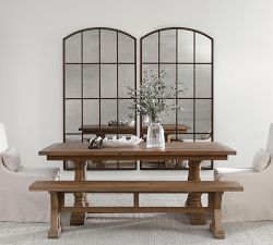 Eva Windowpane Arched Floor Mirror