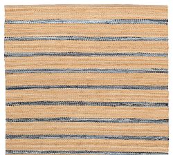 Denim Striped Handwoven Jute Rug