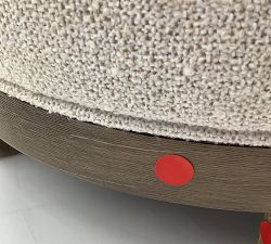 Open Box: Jake Swivel Stool - Performance Boucle Oatmeal, Gray Wash
