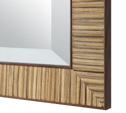 Berskire Faux Rattan Wall Mirror