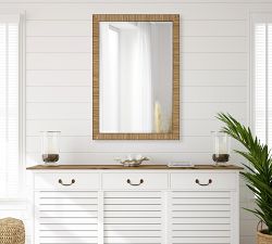 Berskire Faux Rattan Wall Mirror