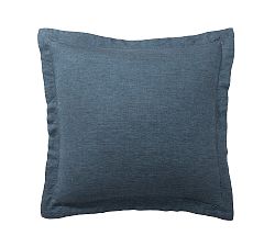Open Box: Belgian Flax Linen Shams, Euro Set of 3 - Denim