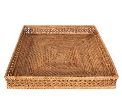 Tava Braided Rattan Square Tray