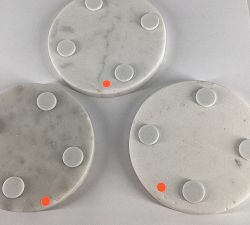Open Box: Alphabet Marble &amp; Wood Coasters, Set of 4 - T