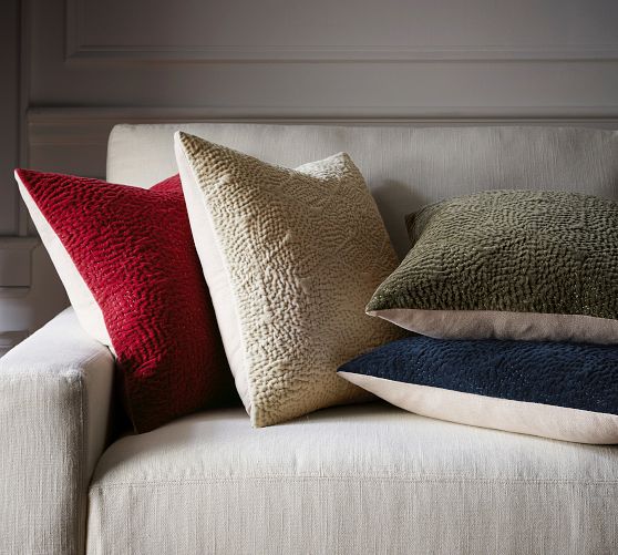 Follette Quilted Velvet Pillow Cover