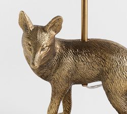 Figural Fox Table Lamp (22")