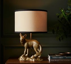 Figural Fox Table Lamp (22")