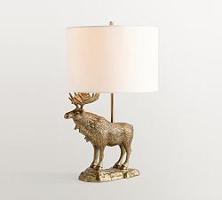 Figural Moose Table Lamp (25")