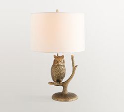 Figural Owl Table Lamp (23")
