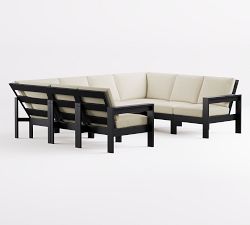 Malibu Metal 8-Piece U-Shaped Outdoor Sectional (115")