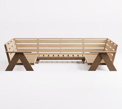 Modern Farmhouse 3-Piece Outdoor Sectional (128")