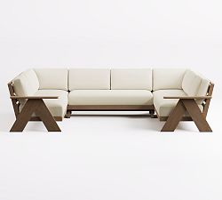 Modern Farmhouse 3-Piece Outdoor Sectional (128")