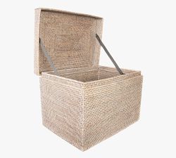 Tava Handwoven Rattan Rectangular Hinged Chest